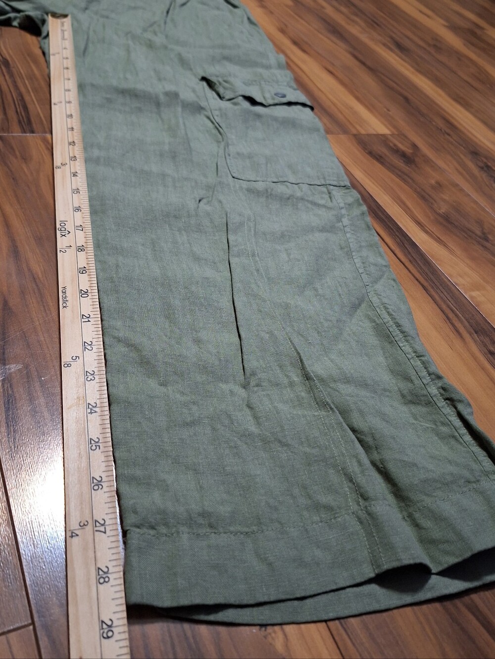 C& C California Womens S Cargo Wide Leg Pants Beach 100% Linen Resort Breathable - Picture 4 of 7